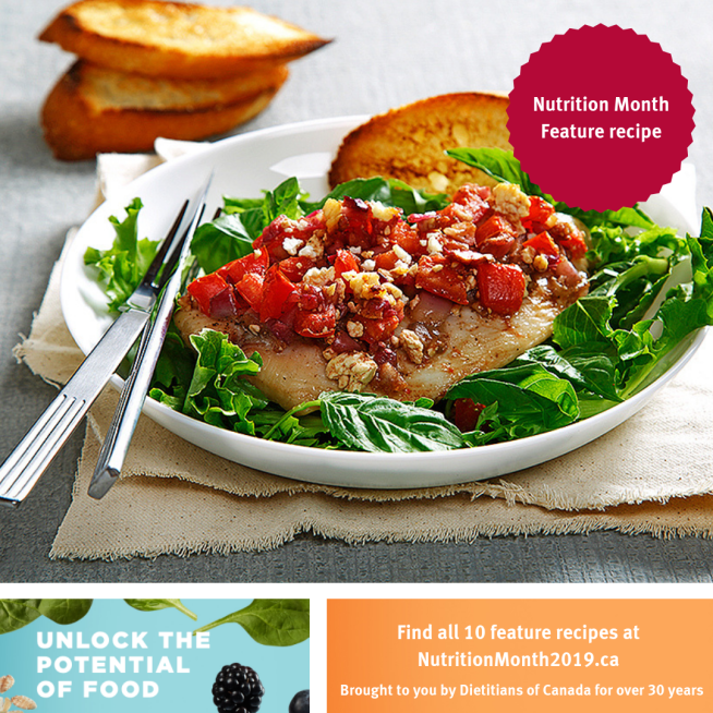 nutrition month bruschetta fish recipe